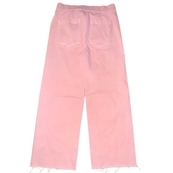 Isaac Mizrahi Live! Size 4 Tall Blush True Denim Wide Leg Ankle Pull On Jeans - Picture 2 of 5